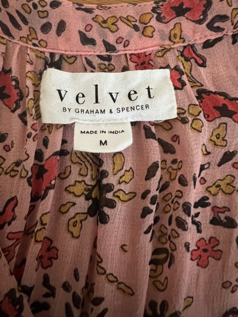 Velvet By Graham & Spencer Anthropologie Aubrey Floral Tunic Mini Dress Size M - Picture 6 of 13